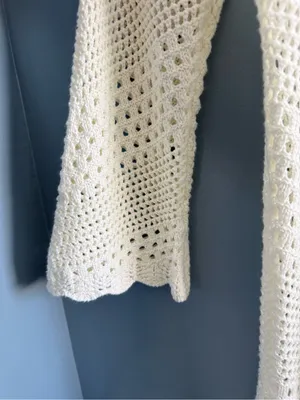 Anrabess Women’s Crochet Swimsuit Cream Cover Up thumbnail 5