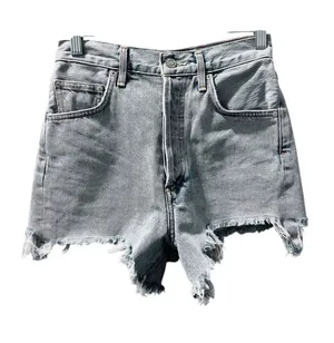 Agolde Premium Cut Off Denim Jean Shorts Size 24 High Waisted Button Fly Casual thumbnail 1