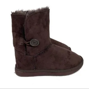 Bumper Brown Faux Suede & Fur Boots Size 7 thumbnail 5