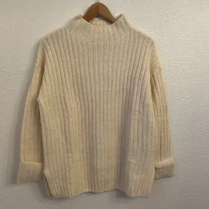 Old Navy Mock Neck Tunic Sweater‎ Size Small Shaker Stitch Knit Cream thumbnail 2