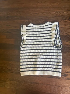 Acoa sleeveless striped sweater Blue Size M thumbnail 3