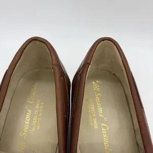 NWOB Vtg Musebeck Womens 7 C/A Shoes Boat Wedge "All Seasons" Brown Leather USA thumbnail 9