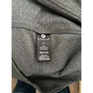 Active Life Size XL Cropped Leggings In black Heather thumbnail 5