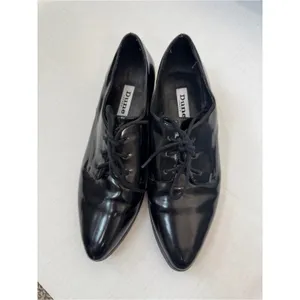 Dune Black Patent Leather Pointed Toe Oxford Loafers Womens 9 Preppy Shoes thumbnail 7