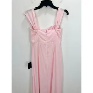 Lulus Magical Magnetism Light Pink Off The Shoulder Maxi Dress Formal Small NWT thumbnail 8