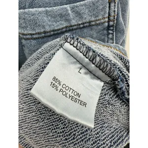 Jane + Delancey Women Large Blue Acid Wash Cotton Blend Knit Denim Shacket thumbnail 9