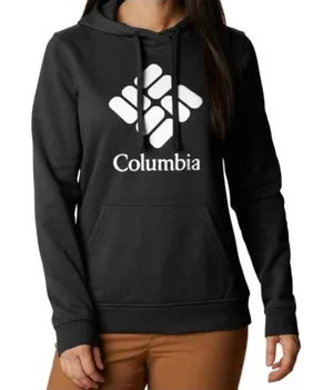 Columbia Sz M Women's Trek Black/Stacked Gem Graphic Long Sleeve Fleece Hoodie thumbnail 1