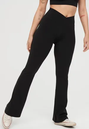 Aerie OFFLINE By Real Me High Waisted Crossover Flare Legging thumbnail 1