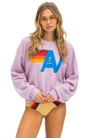 Aviator Nation Mauve Logo Relaxed Crewneck Sweatshirt Small Sold Out! Loungewear thumbnail 1