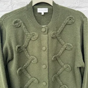 Entro Looped Trim Knit Cardigan thumbnail 6