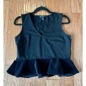 J.crew velvet peplum cropped tank size small thumbnail 4