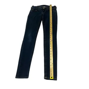 True Religion Womens 25 Dark Wash Skinny Straight Jeans Y2K Made in USA Denim thumbnail 3