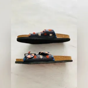 Free People Wildflowers Crossband Sandals in Blue Size 38 EUC $98 thumbnail 4
