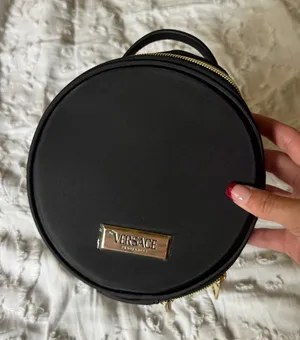 Versace Black Round Mini Bag with Gold Plaque thumbnail 1