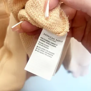 American Eagle Cotton Blend Orange Button-Up Long Sleeve Shirt thumbnail 7
