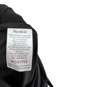 Nookie Long Gown Maxi Dress Bodycon‎ Halter Neck Cut Out Tie Black Size Small thumbnail 14