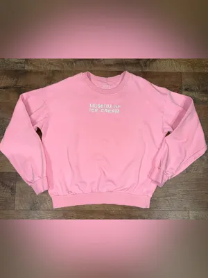 Museum of Ice Cream Crewneck Sweatshirt in Bubblegum Pink Adult XL thumbnail 3
