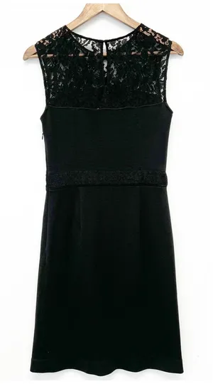 Tory Burch Womens M Cocktail Dress Lace Stretch Elegant‎ Party Flirty Whimsygoth thumbnail 1