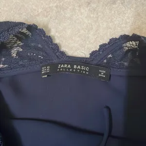 Zara Basics Navy Lace Top thumbnail 5