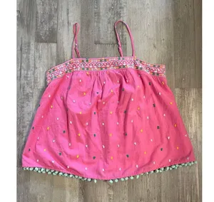 Crown& Ivy Babydoll Women's Embroidered Babydoll Top size Large thumbnail 9