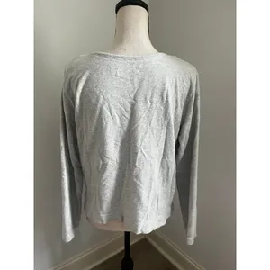 Ralph Lauren Grey Cotton Sweater Medium Long Sleeve Minimalist Preppy Old Money thumbnail 5