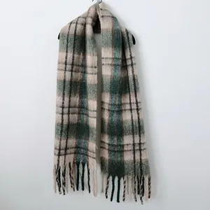 Mango Chunky Wool Plaid Scarf thumbnail 2