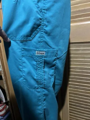 Greys Anatomy by Barco Womens Scrub Pants Blue L Solid Woven Poly/Rayon thumbnail 4