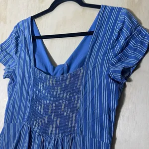 Hollister California Blue White Stripe Stretch Dress Size‎ Large thumbnail 9