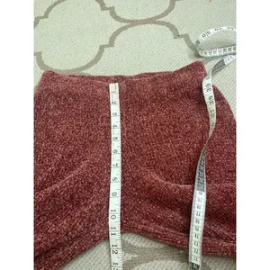 Lulus Comfy Cutie Rusty Rose Chenille Wide Leg Pull On Sweater Pants, Size Small thumbnail 7