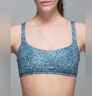 Lululemon Free to Be Bra Pebble Print Parfait Pink Alberta Lake Sports Bra thumbnail 1