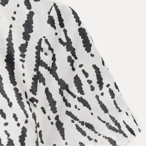 Zara White and Black Patterned Mini Dress thumbnail 3