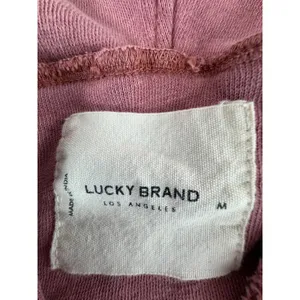Lucky Brand Womens Pink Southwestern Ikat Baja Pullover Hoodie Cotton Size M thumbnail 3
