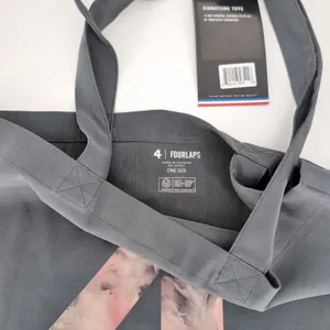 4 Laps/Four Laps Gray/Grey with Pink Camo Logo 2-Way Stretch Signature Tote NWT thumbnail 12