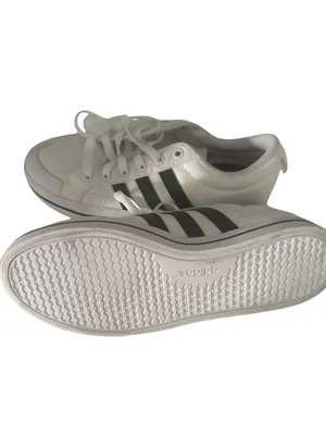 Adidas Size 7.5 Lace Up Athletic Running Sneakers Women White NEW thumbnail 9