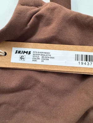 NWT Skims Fits Everybody Scoop Neck Bra Cocoa Size 2X thumbnail 7