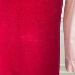 Vintage 60s Red Velveteen Shift Dress Pink Cropped Blouse XS thumbnail 6