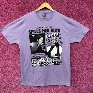 Olivia Rodrigo Spills Her Guts Live Purple T-Shirt XL thumbnail 1