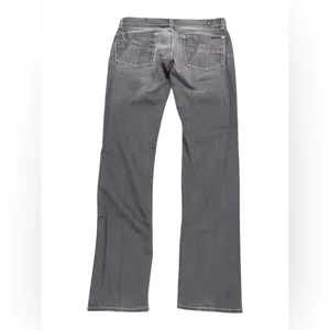 7 For All Mankind Roxanne Women's Gray Straight‎ Leg Jeans Womens's 28 thumbnail 3