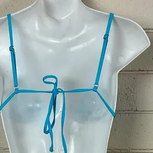Frankie’s Bikinis Blue Triangle Bikini Top size M thumbnail 7