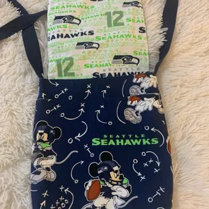 Seattle Seahawks Themed Crossbody Ladies Bag Cute Football Mouse thumbnail 4
