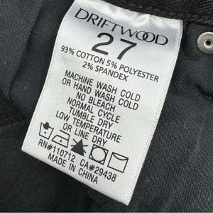 Driftwood Jeans Womens Size 27‎ Black Colette Snake Print Stripe Raw Cuff Crop thumbnail 10