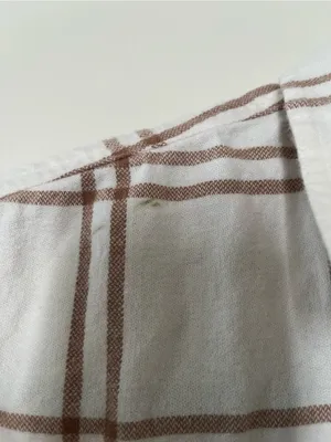 J crew White Brown Plaid Flannel Button Down Shirt Medium Preppy Coastal Western thumbnail 5