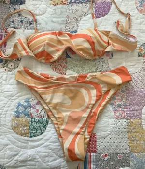 Aurelle orange ibiza bikini thumbnail 1