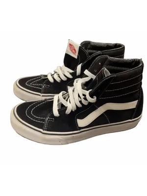 Women's Vans Sk8-Hi Black White Sneakers Size 8 thumbnail 5