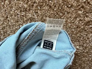 Denim Halter Top Shein thumbnail 3