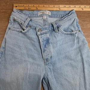 Abercrombie & Fitch The Dad Jeans Women 24 00S Curve Love High Rise Light Wash thumbnail 3