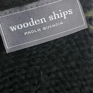 Wooden Ships • Black White Boo Halloween Sweater Mohair Wool thumbnail 5