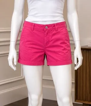 Bonobos Mens Chino Shorts Pink Solid Cotton Casual Size 33 thumbnail 1