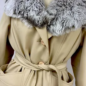 Vintage Faux Fur Trench Coat 16 thumbnail 2