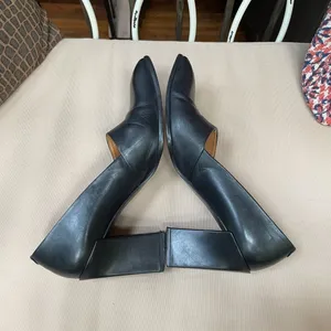 Audrey Square Toe Leather‎ Heels Black 9.5 39.5 thumbnail 8